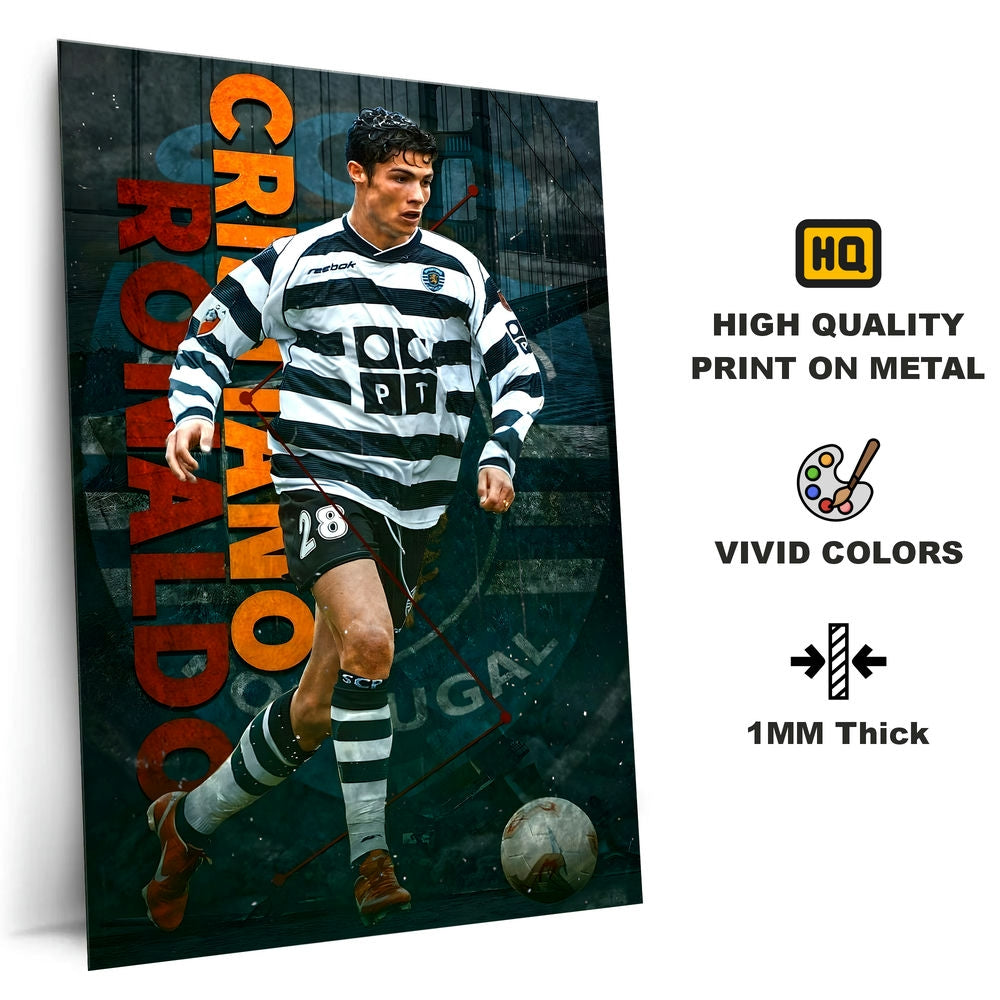 Metal Poster - Footballer Cristiano Ronaldo F04 Mobile Case by CoverMeUp - Style 4