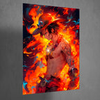 Metal Poster - One Piece Portgas D Ace OP17 Mobile Case by CoverMeUp - Style 3