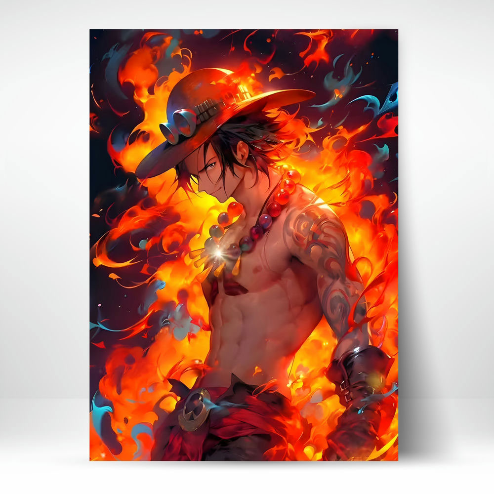 Metal Poster - One Piece Portgas D Ace OP17 Mobile Case by CoverMeUp