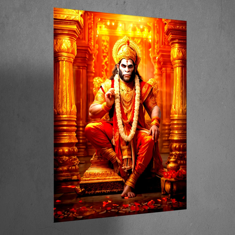 Metal Poster - Lord Hanuman LH05 Mobile Case by CoverMeUp - Style 3