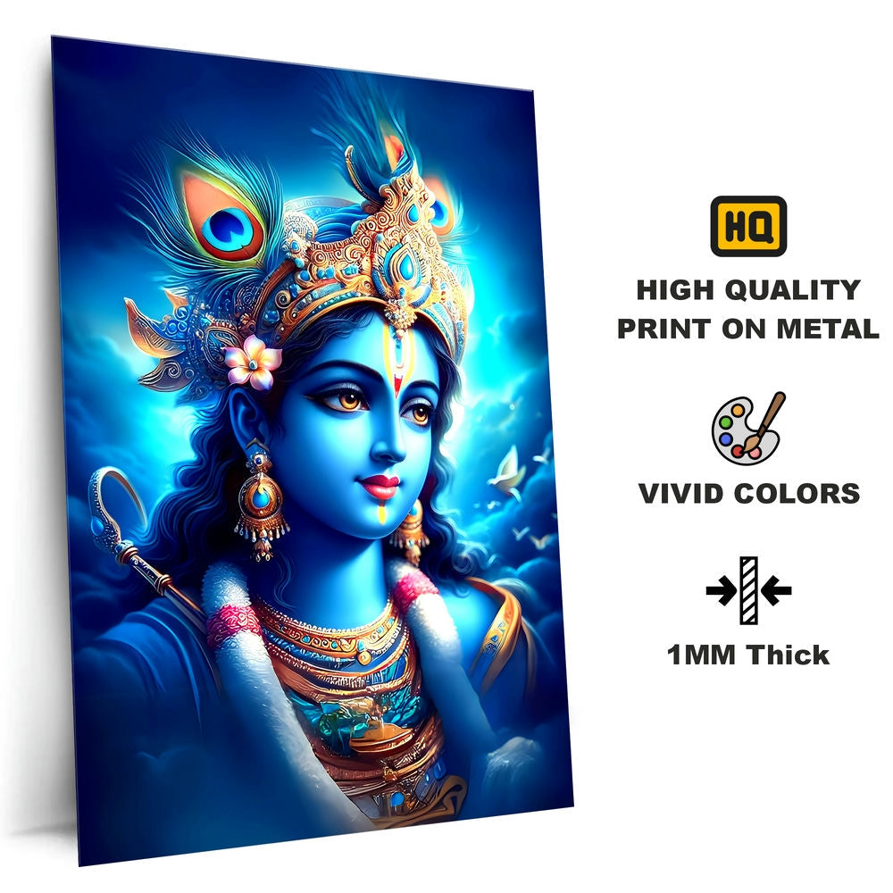 Metal Poster - Lord Krishna LK07 Mobile Case by CoverMeUp - Style 4