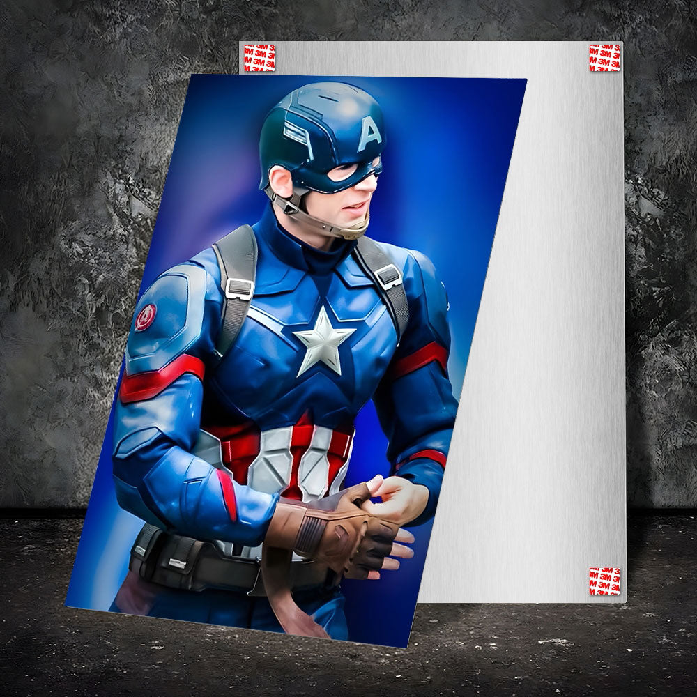 Metal Poster - Superhero Captain America CAP02 Mobile Case by CoverMeUp - Style 2