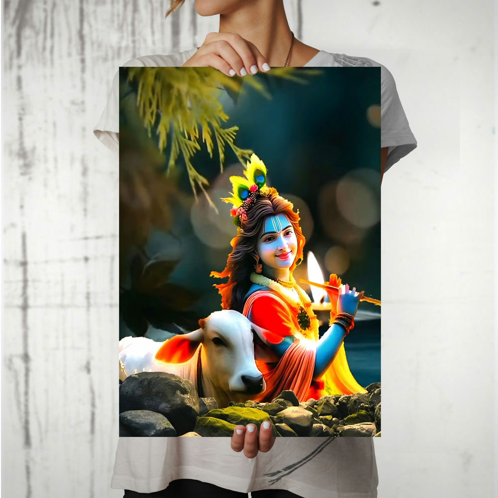 Metal Poster - Lord Krishna LK02 Mobile Case by CoverMeUp - Style 8