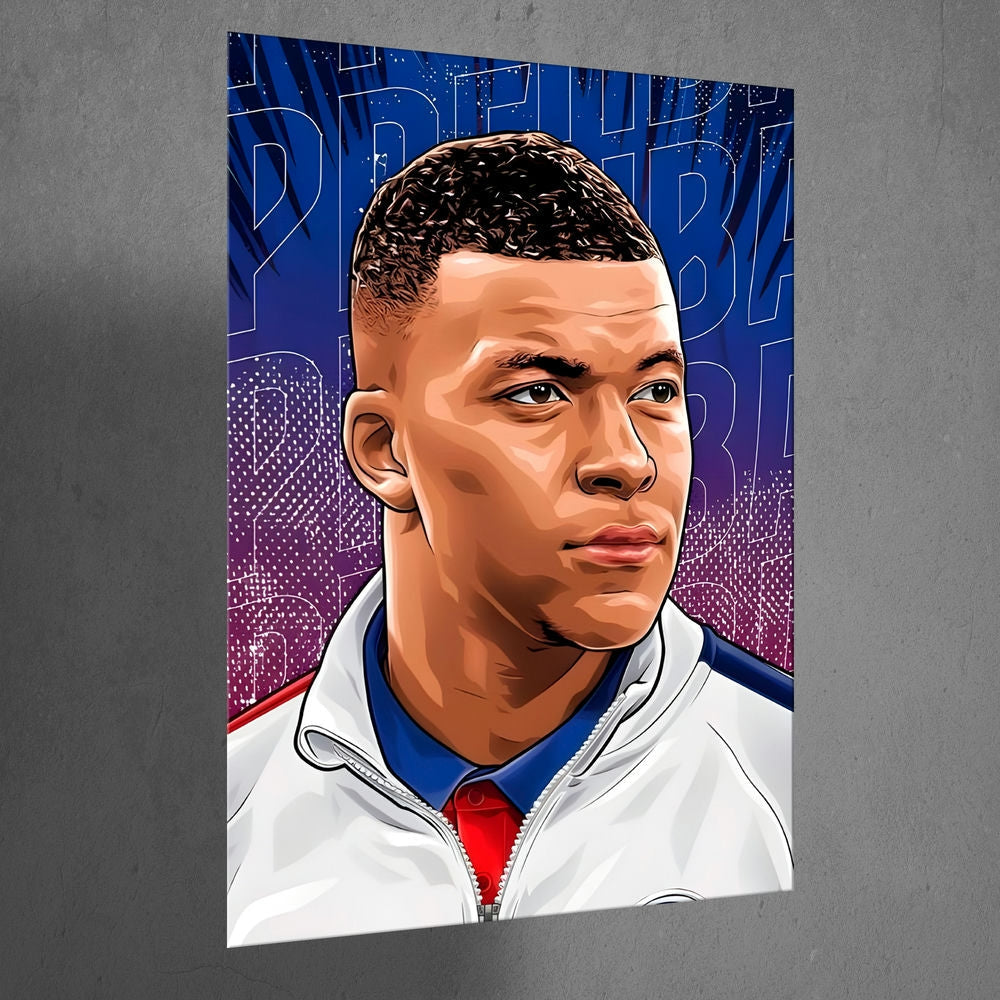 Metal Poster - Footballer Kylian Mbappe KM03 Mobile Case by CoverMeUp - Style 3