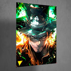 Metal Poster - One Piece Portgas D. Ace OP52 Mobile Case by CoverMeUp - Style 3