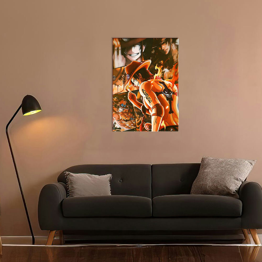 Metal Poster - One Piece Portgas D Ace OP20 Mobile Case by CoverMeUp - Style 7