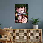 Metal Poster - Anime One Piece Zoro Mobile Case by CoverMeUp - Style 5