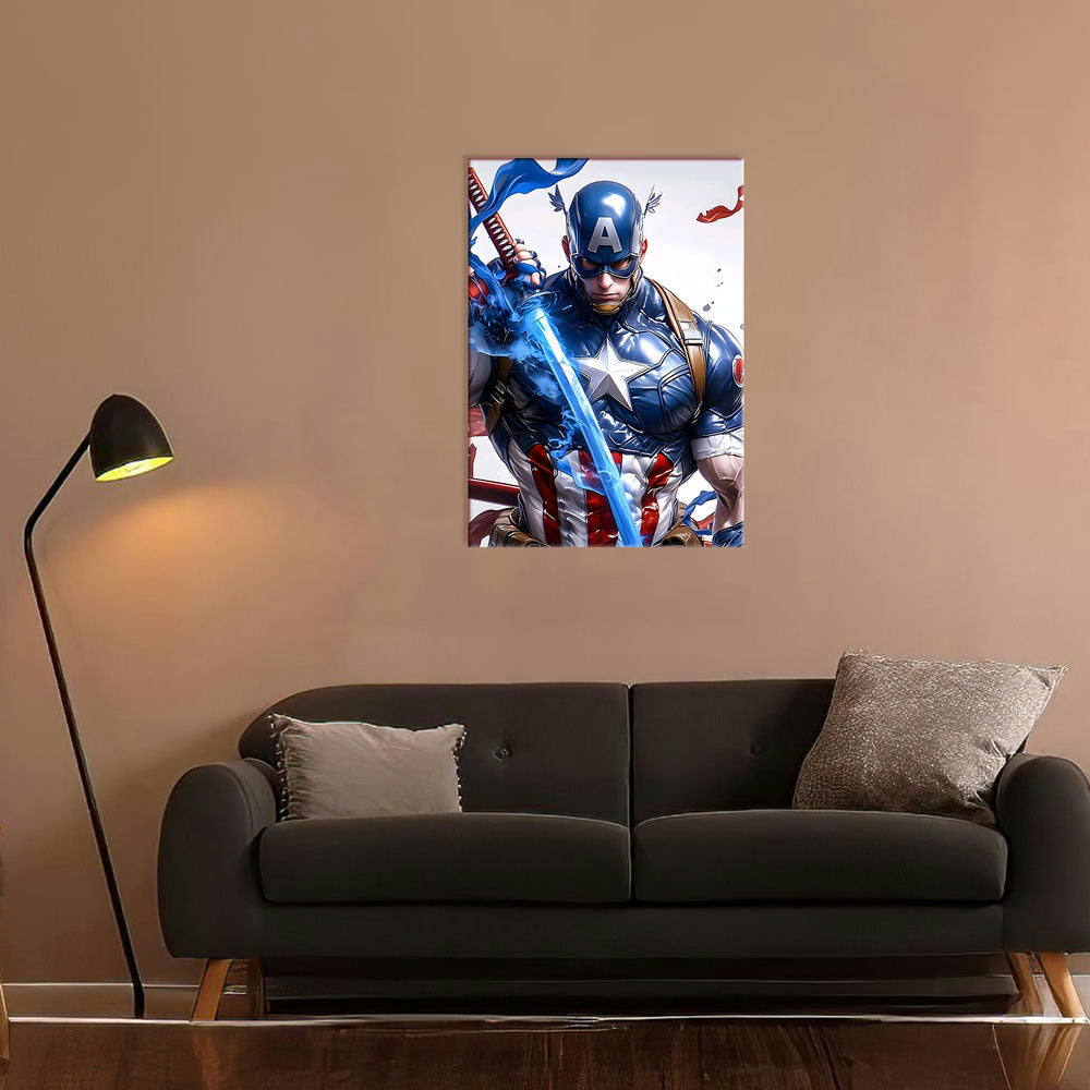 Metal Poster - Superhero Captain America CAP01 Mobile Case by CoverMeUp - Style 7