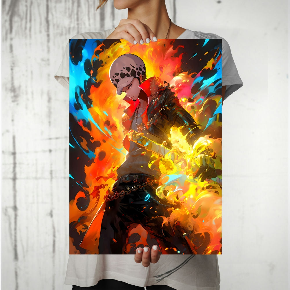 Metal Poster - Anime One Piece Law OP63 Mobile Case by CoverMeUp - Style 8