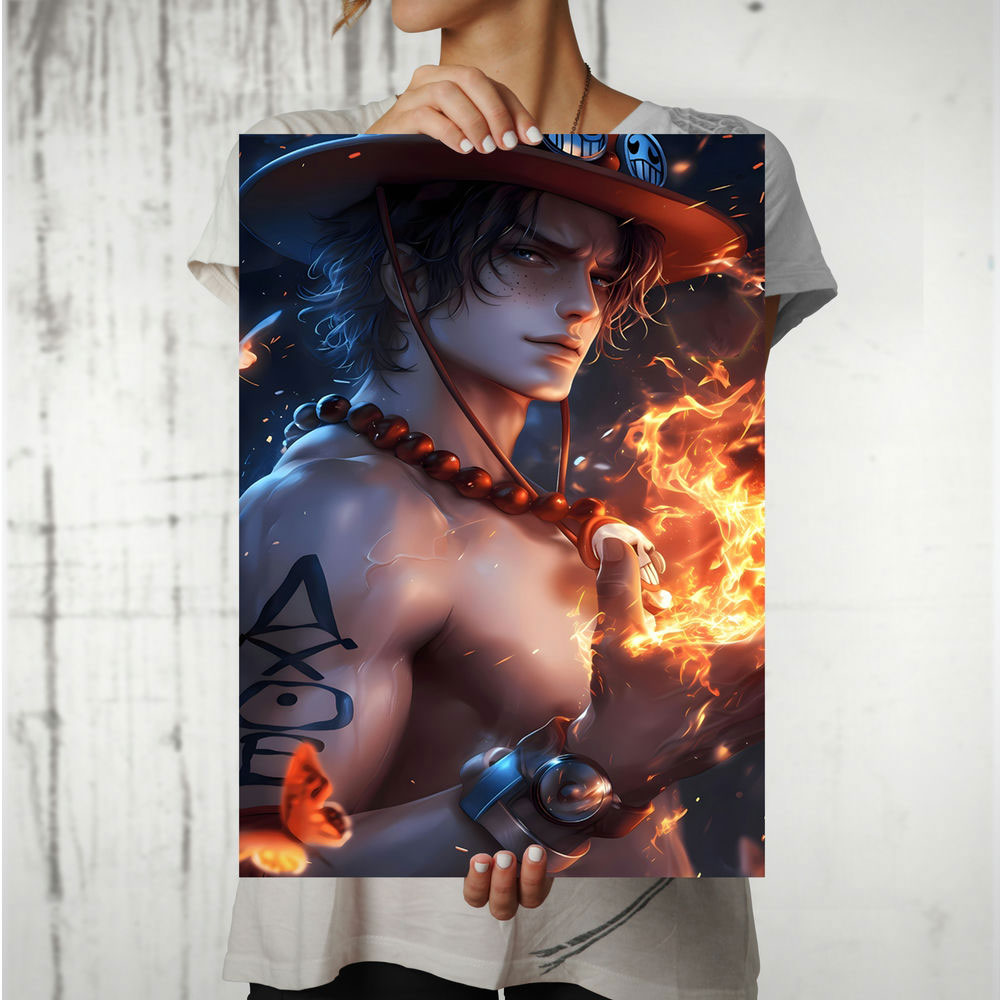 Metal Poster - One Piece Portgas D Ace OP18 Mobile Case by CoverMeUp - Style 8