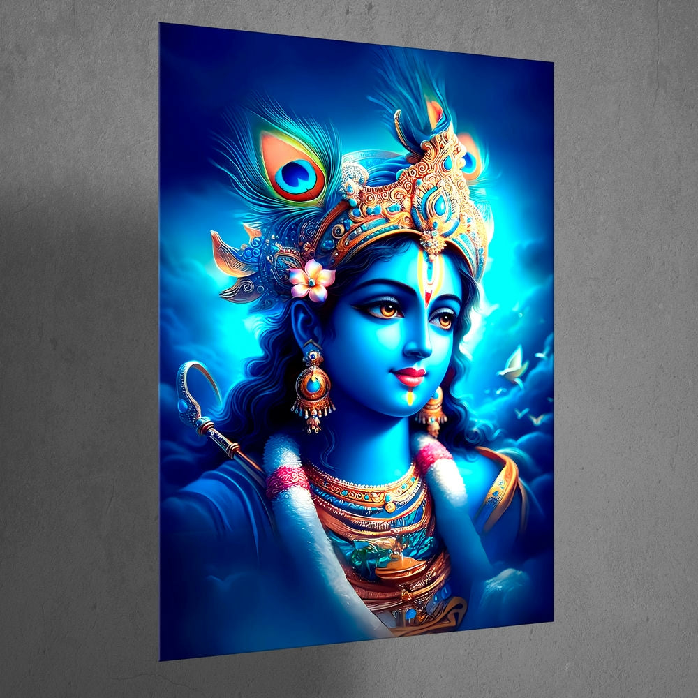 Metal Poster - Lord Krishna LK07 Mobile Case by CoverMeUp - Style 3