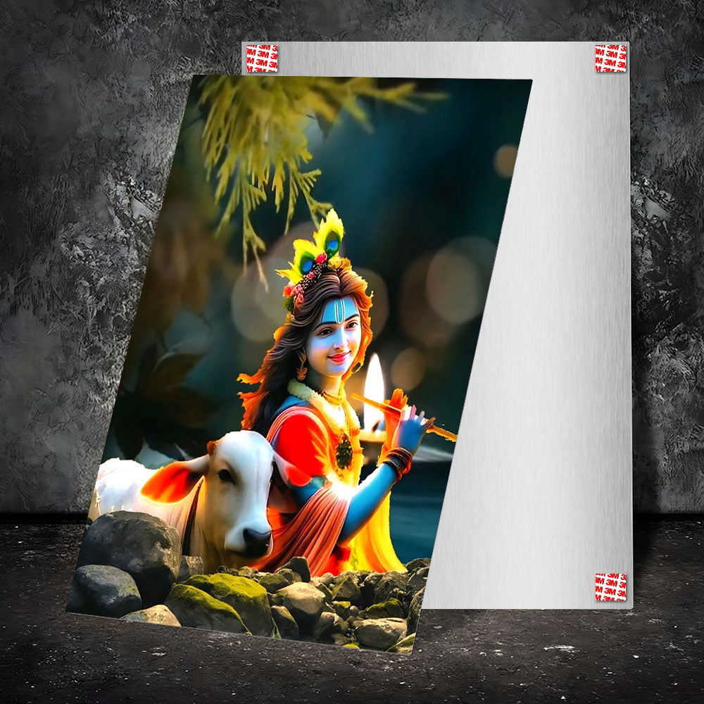 Metal Poster - Lord Krishna LK02 Mobile Case by CoverMeUp - Style 2