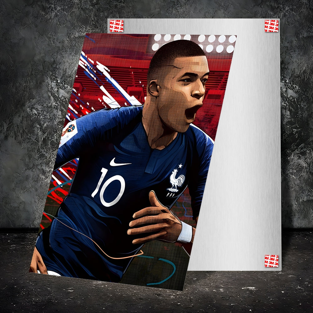 Metal Poster - Footballer Kylian Mbappe KM01 Mobile Case by CoverMeUp - Style 2