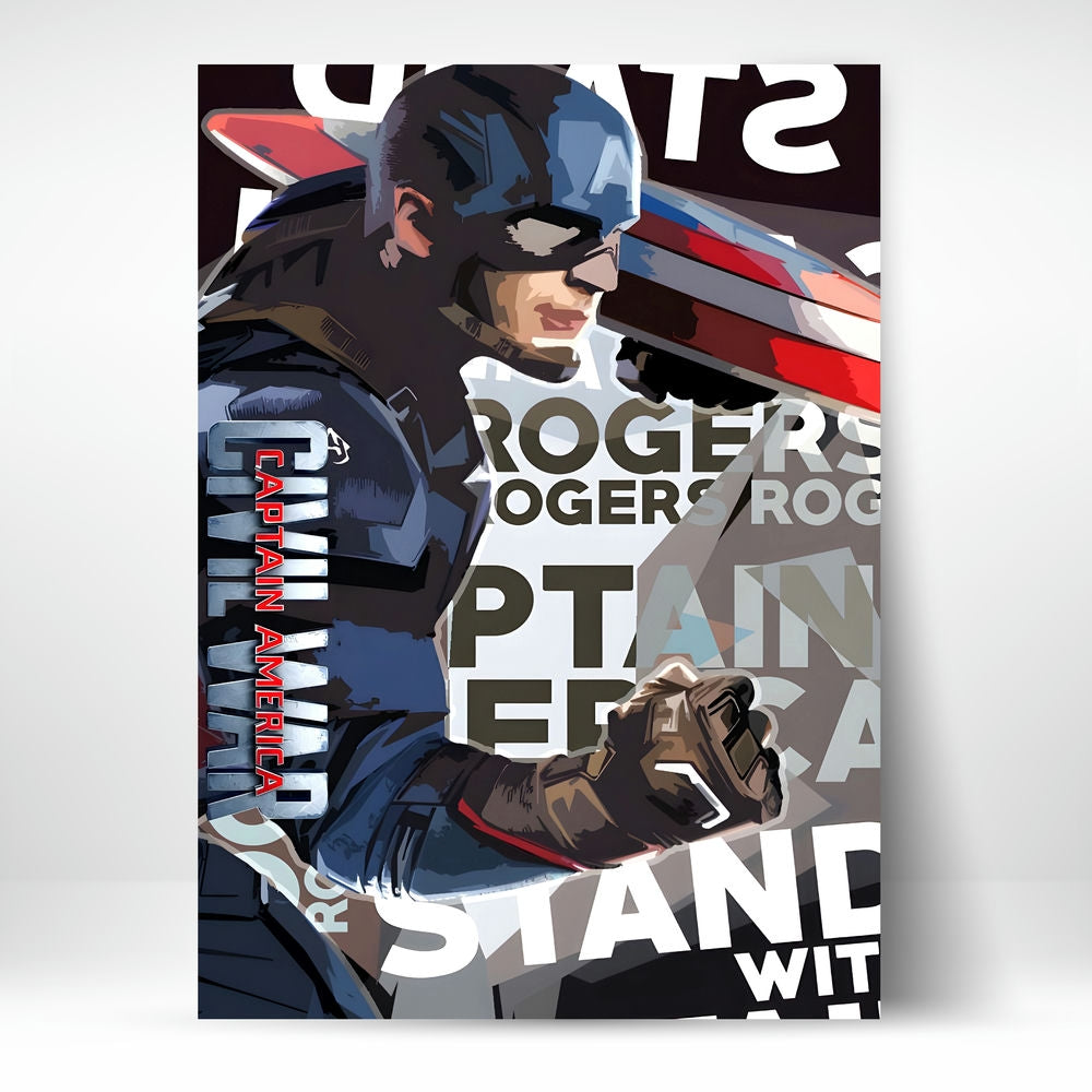 Metal Poster - Superhero Captain America CAP09 Mobile Case by CoverMeUp
