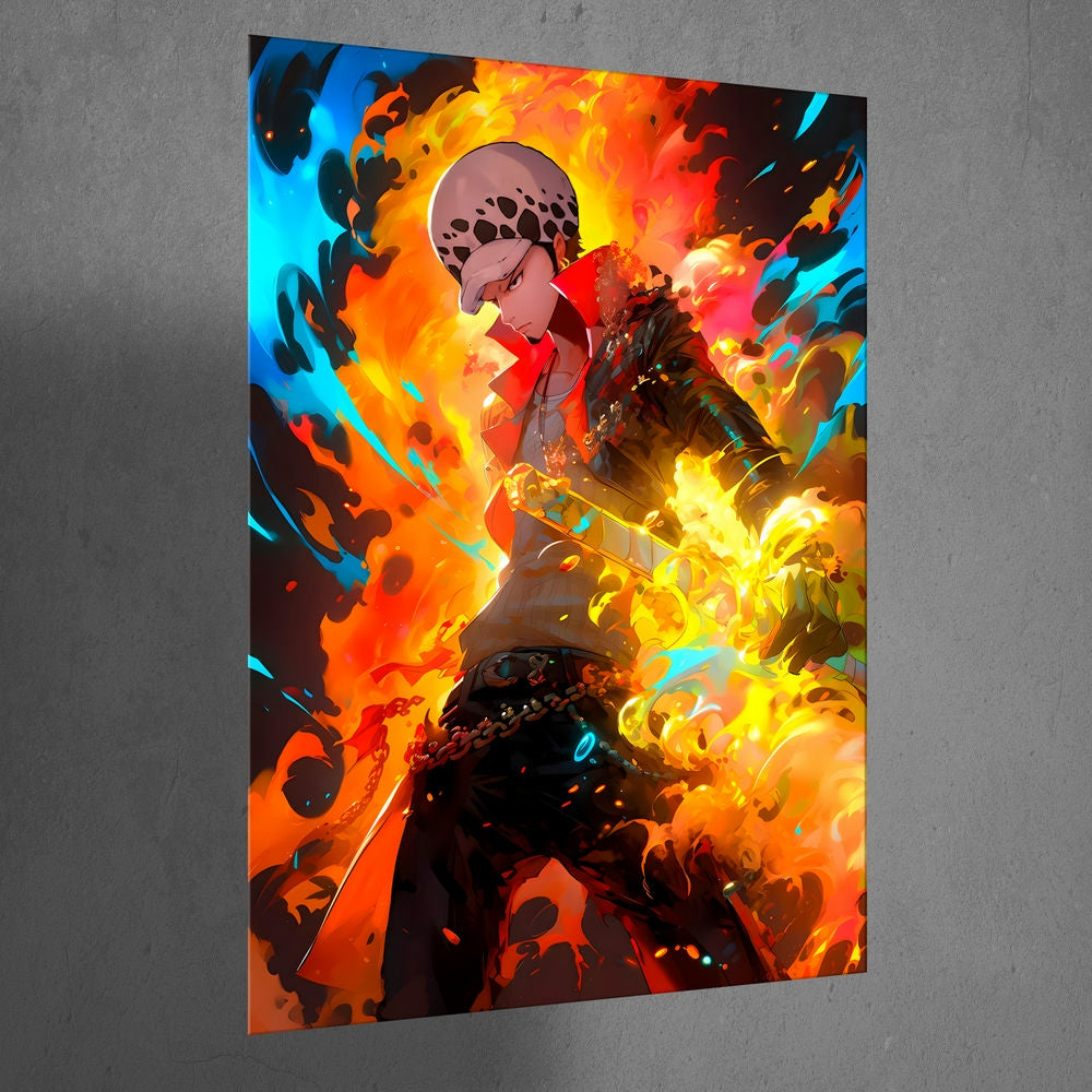 Metal Poster - Anime One Piece Law OP63 Mobile Case by CoverMeUp - Style 3