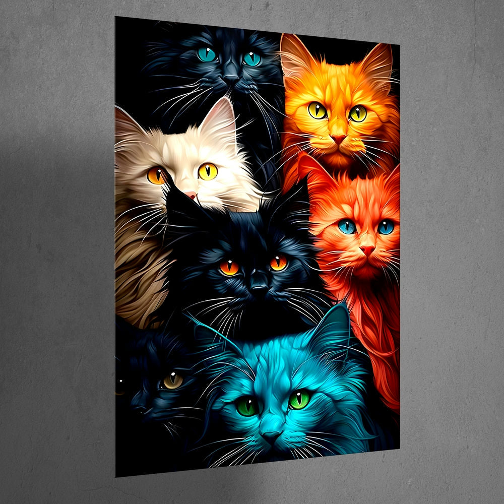 Metal Poster - Cats C01 Mobile Case by CoverMeUp - Style 3