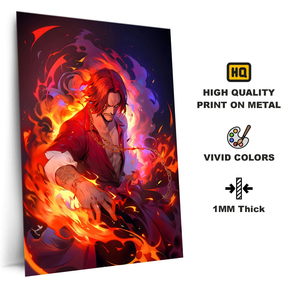 Metal Poster - Anime One Piece Shanks OP70 Mobile Case by CoverMeUp - Style 4