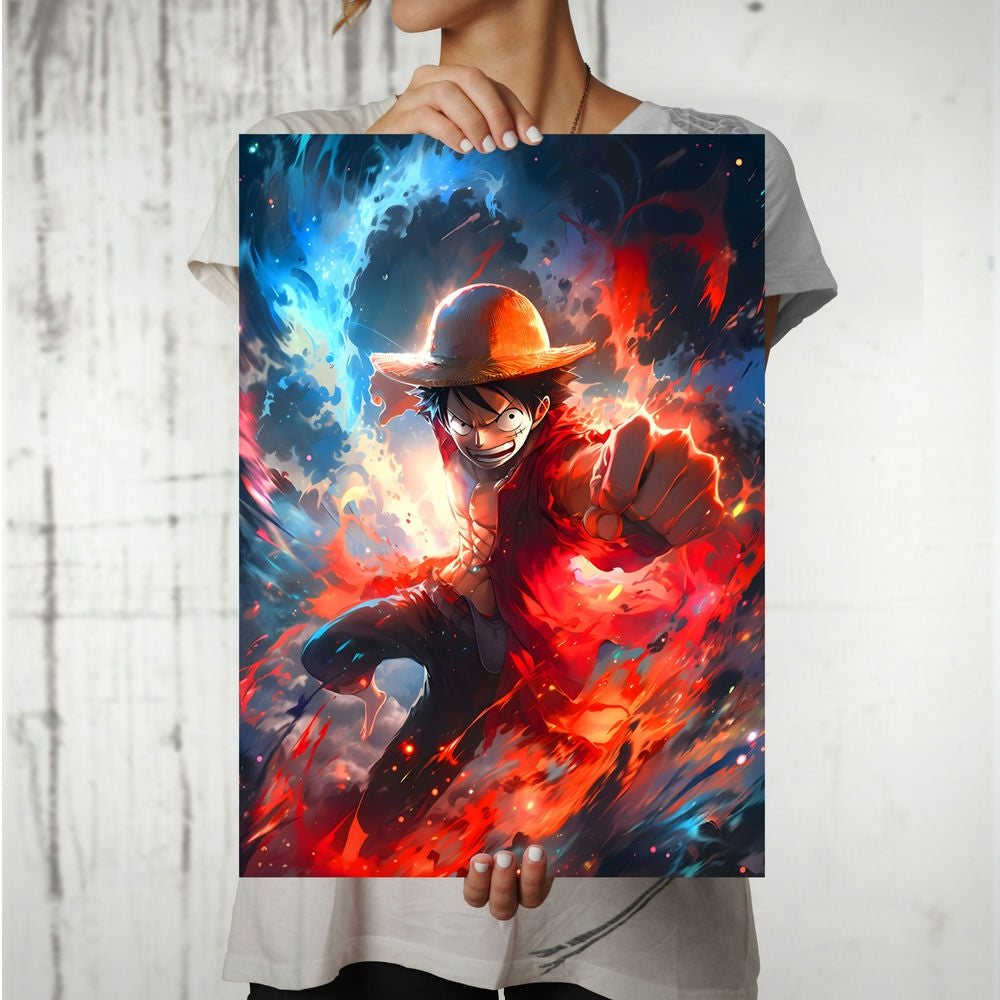 Metal Poster - Anime One Piece Luffy OP64 Mobile Case by CoverMeUp - Style 8
