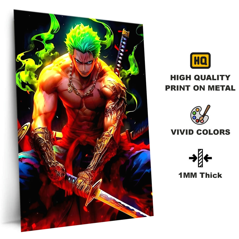 Metal Poster - One Piece Roronoa Zoro OP56 Mobile Case by CoverMeUp - Style 4