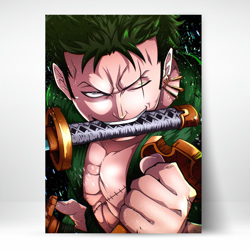 Metal Poster - Anime One Piece Zoro Mobile Case by CoverMeUp
