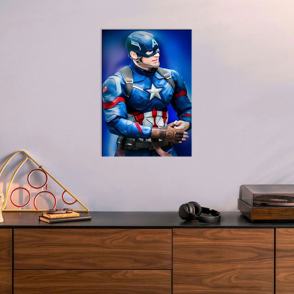 Metal Poster - Superhero Captain America CAP02 Mobile Case by CoverMeUp - Style 6