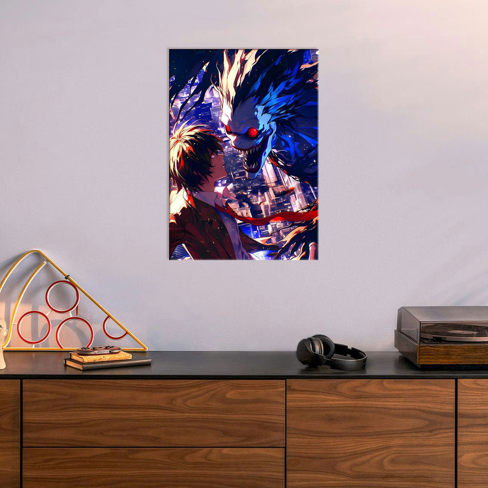 Metal Poster - Anime Light Yagami X Ryuk Death Note Mobile Case by CoverMeUp - Style 6