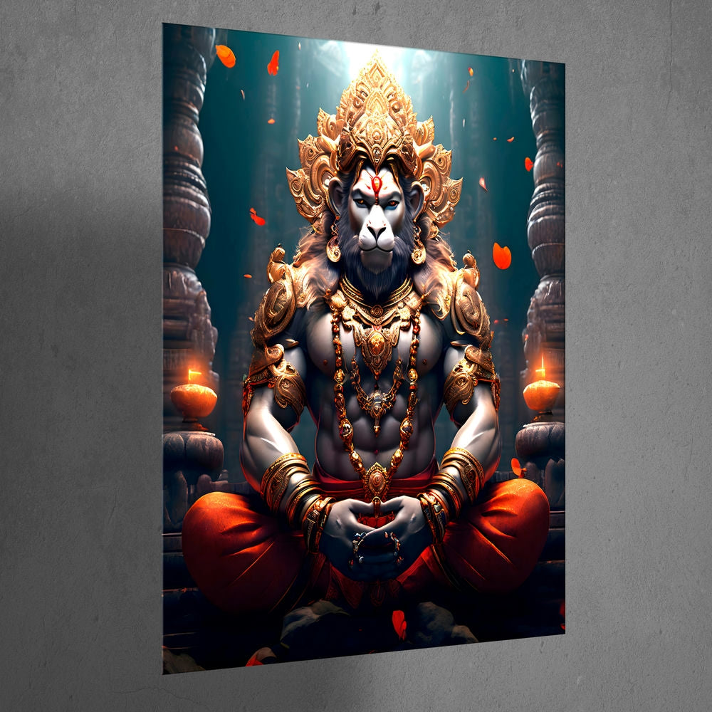 Metal Poster - Lord Hanuman LH07 Mobile Case by CoverMeUp - Style 3