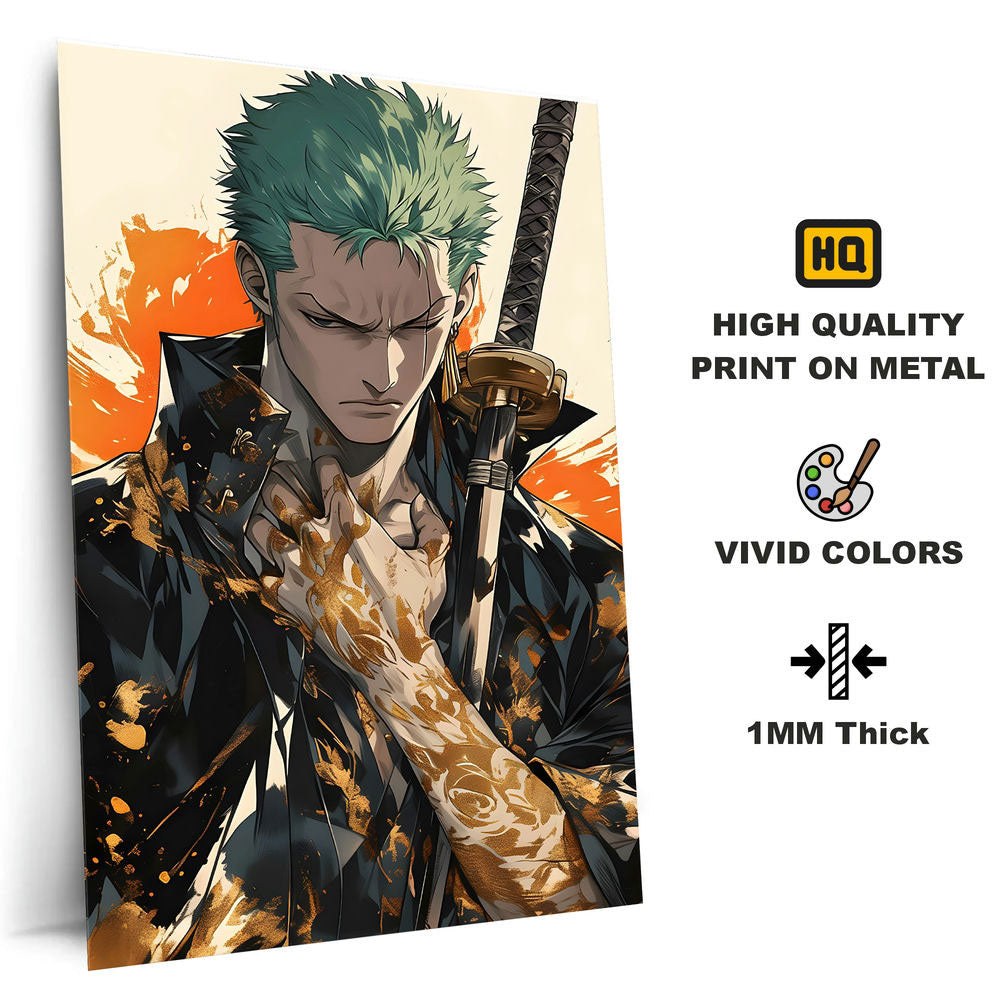 Metal Poster - One Piece Roronoa Zoro OP33 Mobile Case by CoverMeUp - Style 4