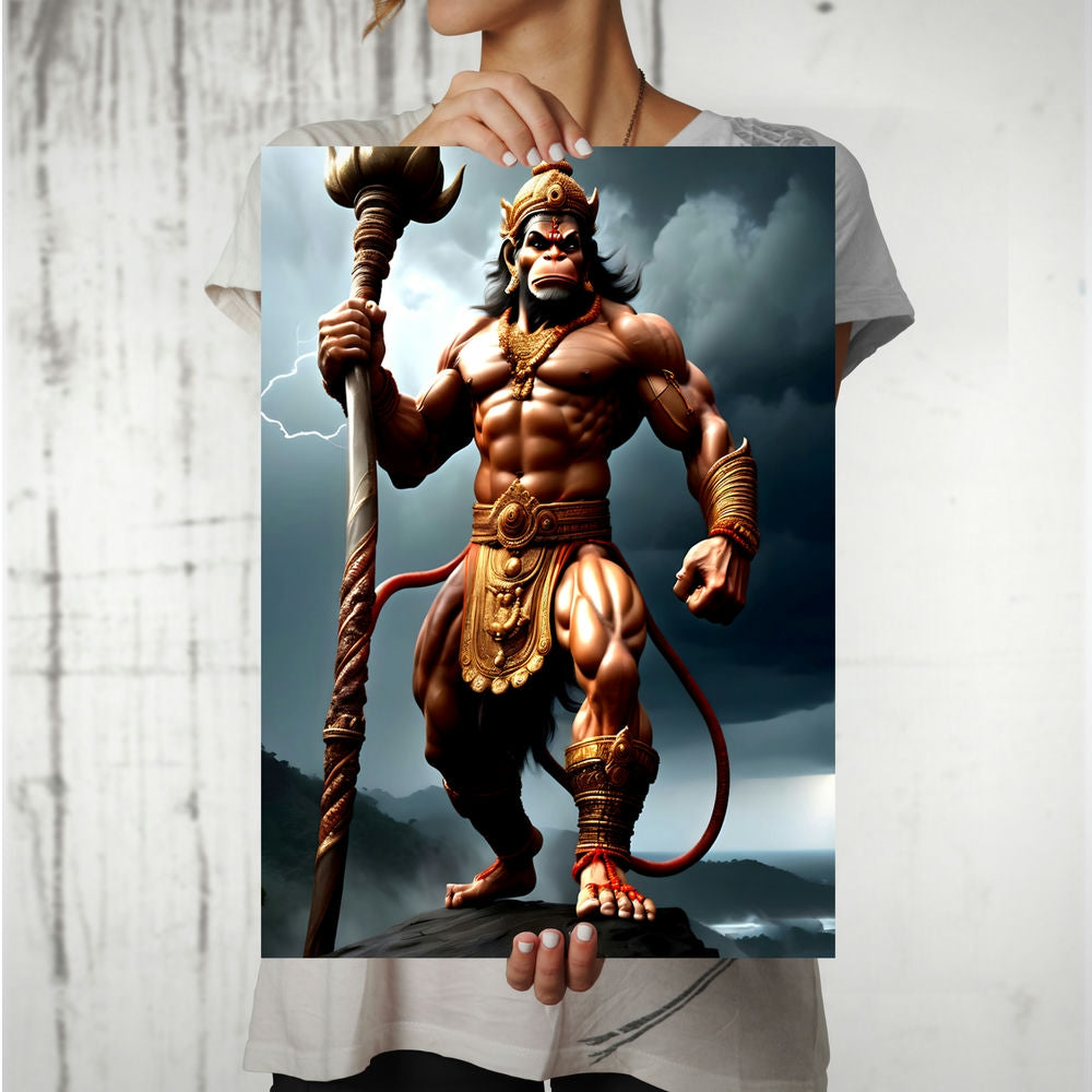 Metal Poster - Lord Hanuman LH06 Mobile Case by CoverMeUp - Style 8