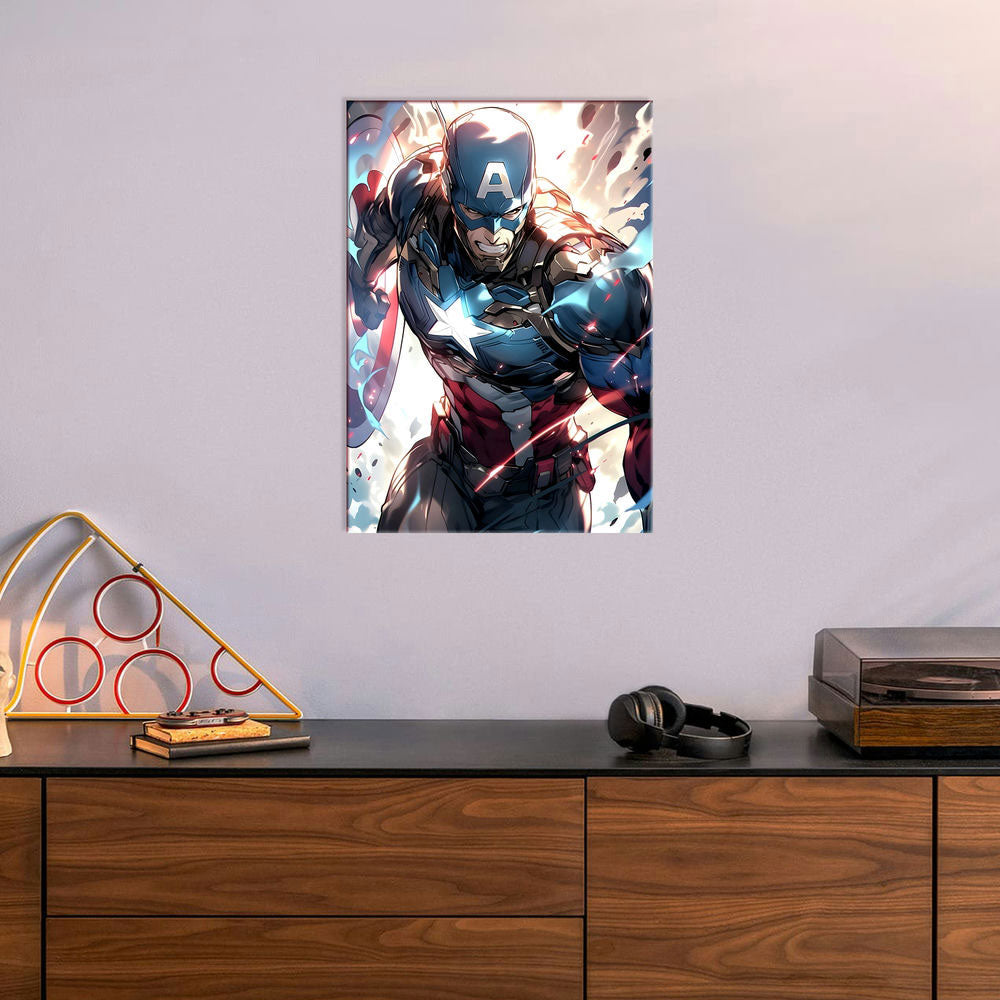 Metal Poster - Superhero Captain America CAP05 Mobile Case by CoverMeUp - Style 6