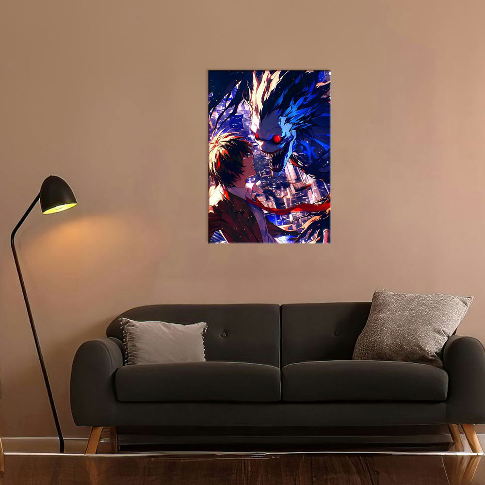 Metal Poster - Anime Light Yagami X Ryuk Death Note Mobile Case by CoverMeUp - Style 7