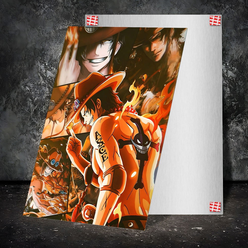 Metal Poster - One Piece Portgas D Ace OP20 Mobile Case by CoverMeUp - Style 2
