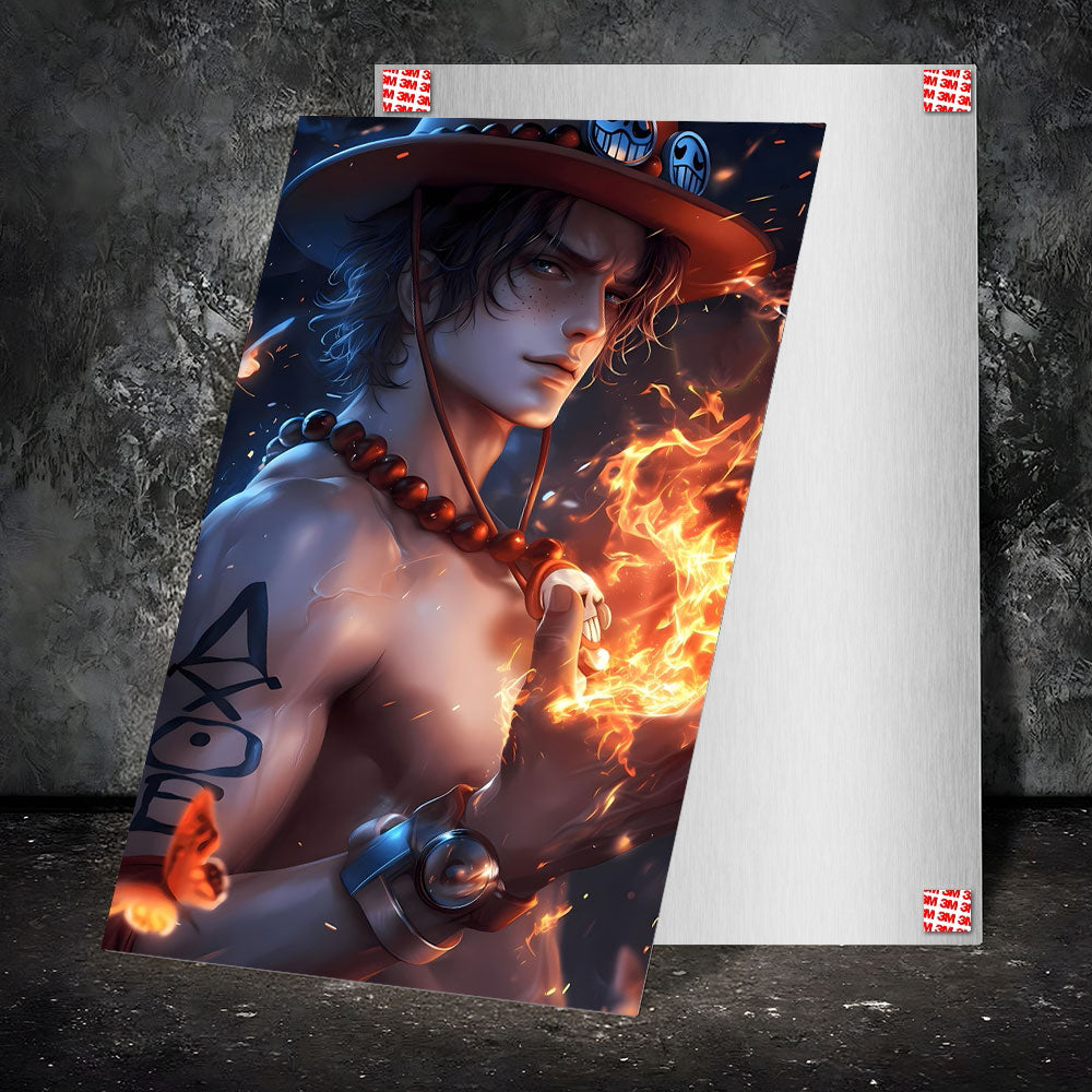 Metal Poster - One Piece Portgas D Ace OP18 Mobile Case by CoverMeUp - Style 2