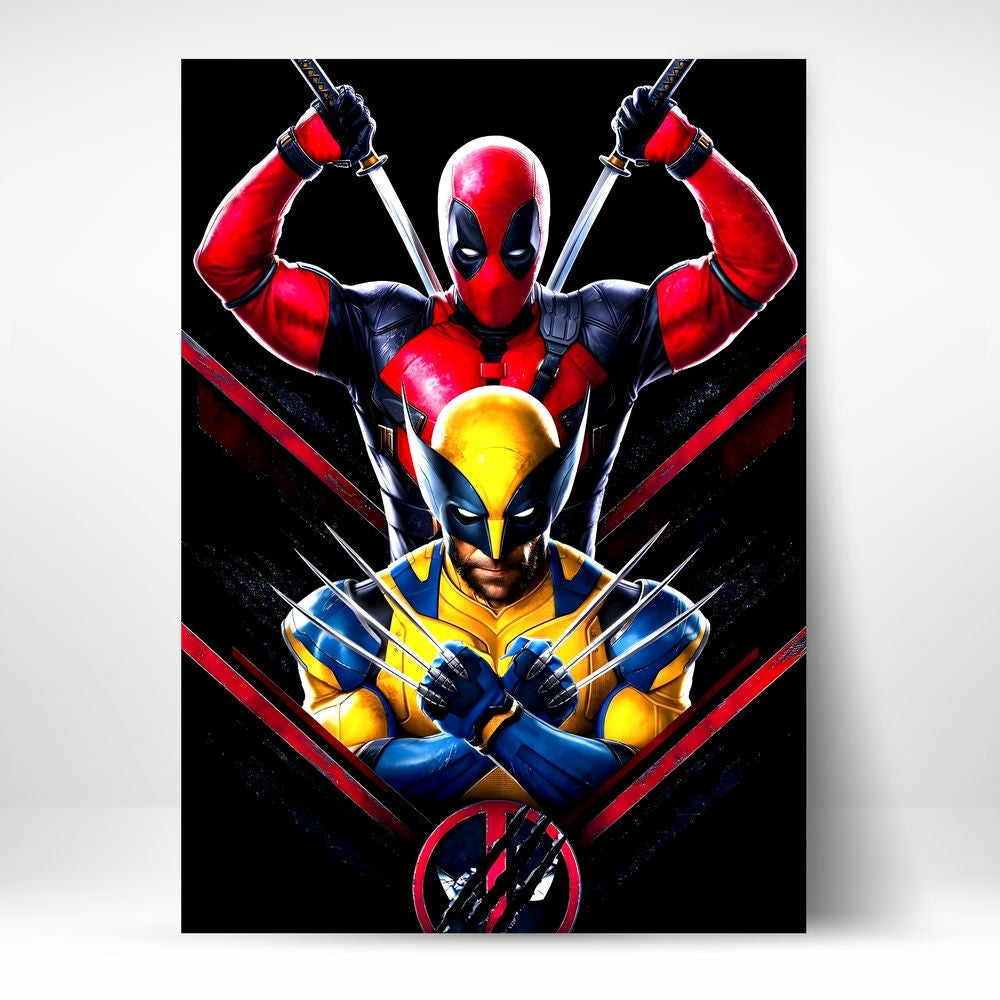 Metal Poster - Superhero Deadpool & Wolverine DW02 Mobile Case by CoverMeUp