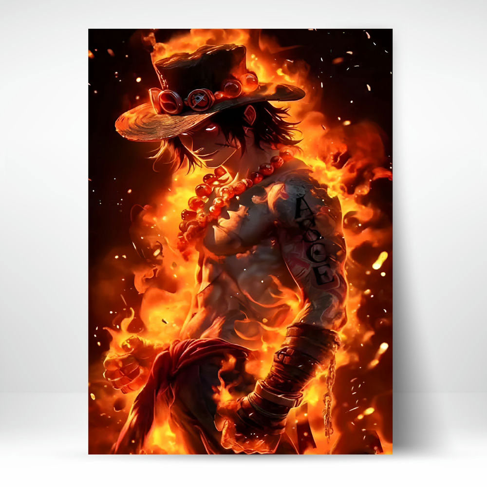 Metal Poster - One Piece Portgas D Ace OP16 Mobile Case by CoverMeUp