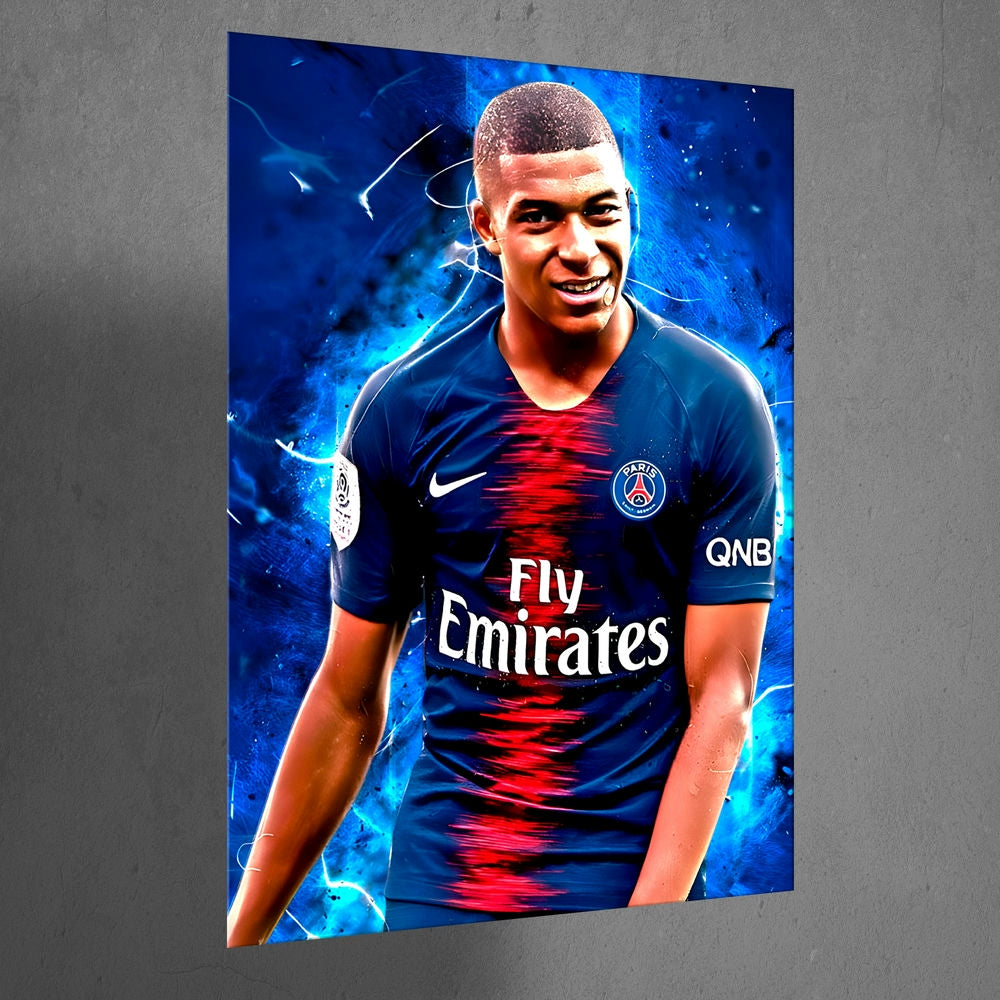 Metal Poster - Footballer Kylian Mbappe KM02 Mobile Case by CoverMeUp - Style 3