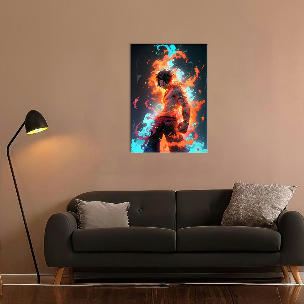 Metal Poster - Anime One Piece Ace OP58 Mobile Case by CoverMeUp - Style 7