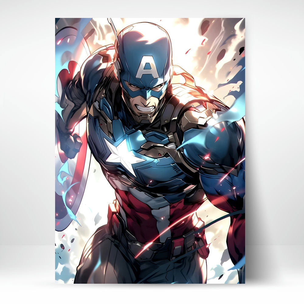 Metal Poster - Superhero Captain America CAP05 Mobile Case by CoverMeUp