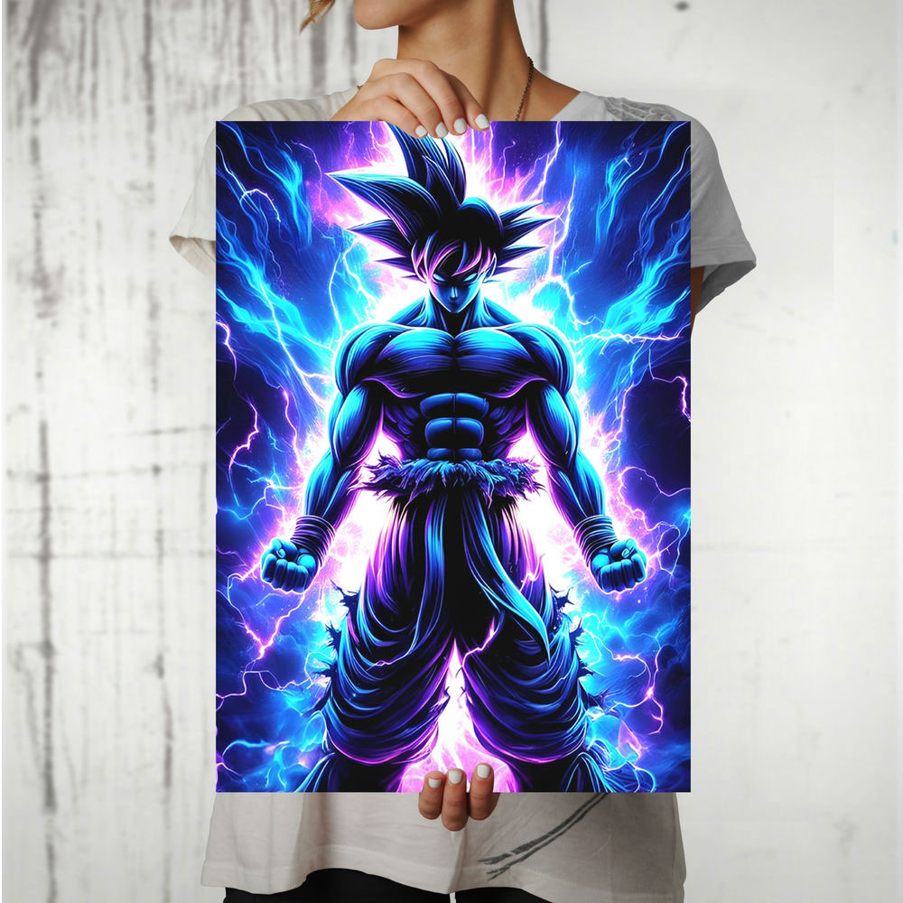 Metal Poster - Anime Goku Electric Mobile Case by CoverMeUp - Style 8