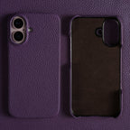 Luxury Real Leather Phone Case with MagSafe (Lychee Pattern) Mobile Case by CoverMeUp - Style 53