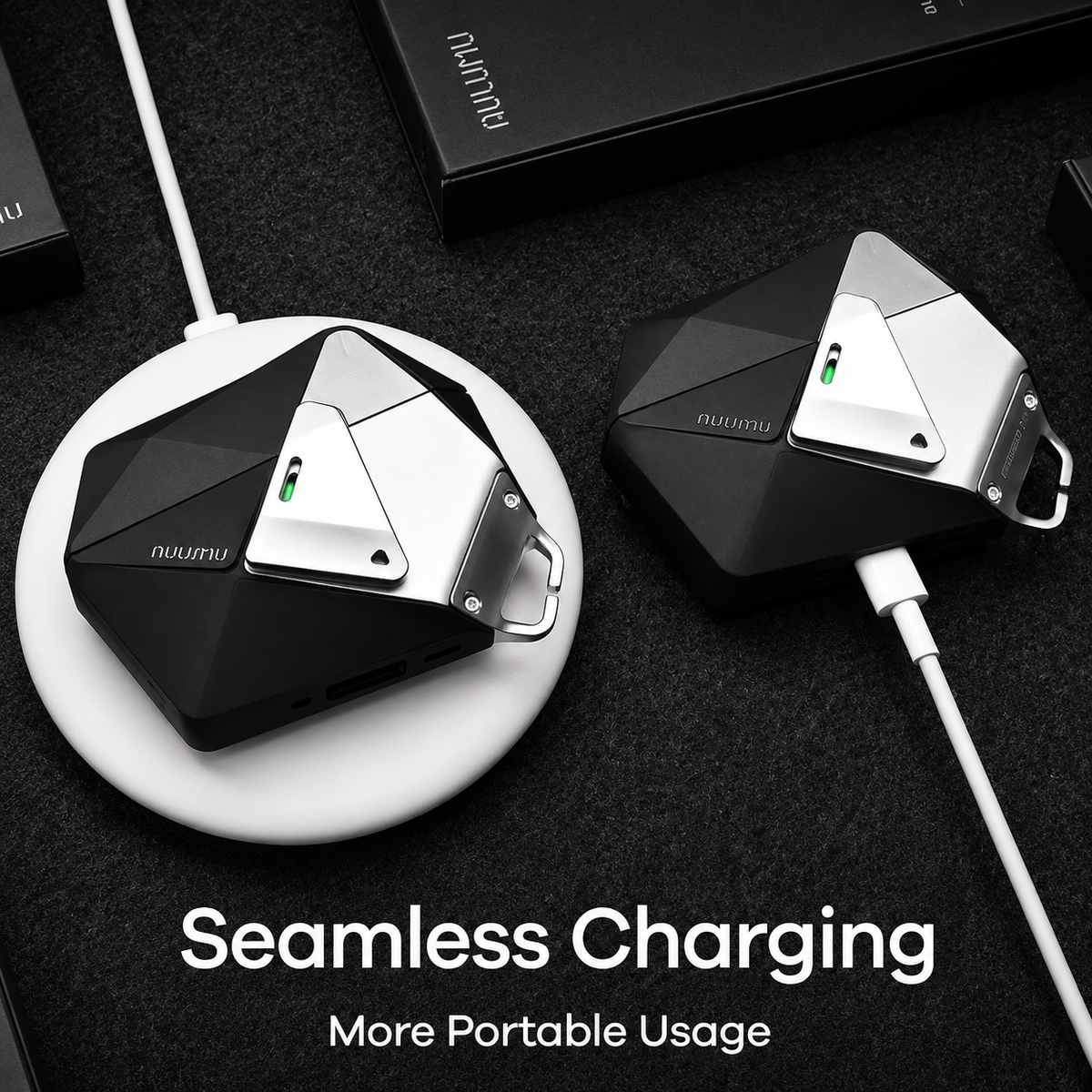 Aulumu A39 Geometric Case for AirPods Pro 3 | Lock & Lanyard
