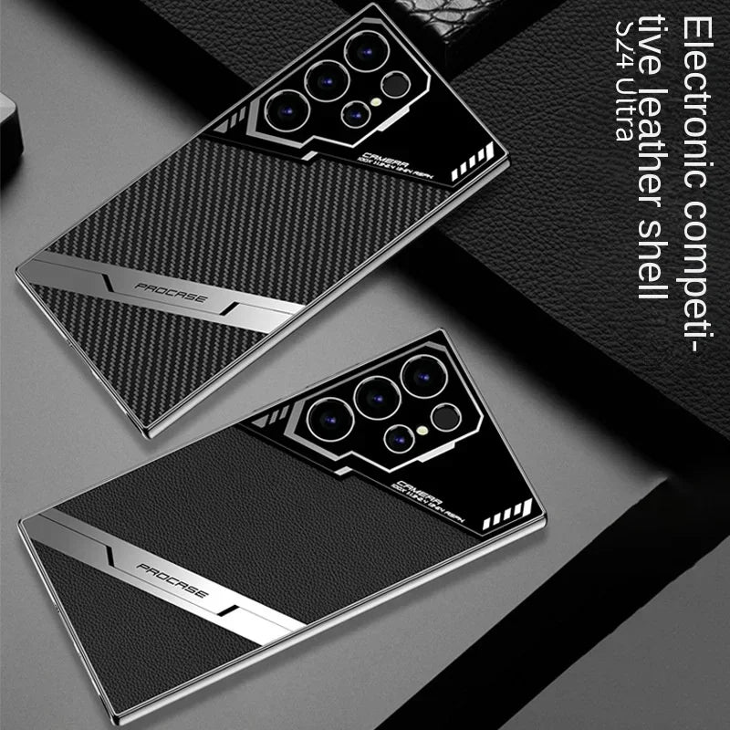 echo-pro-level-leather-electroplated-case-samsung