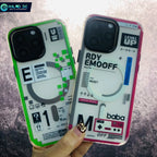 Protective Apple iPhone Back Cover - iPhone HD Label Print Magsafe Case - Style 15