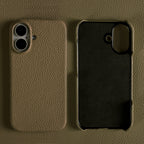 Luxury Real Leather Phone Case with MagSafe (Lychee Pattern) Mobile Case by CoverMeUp - Style 55
