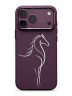 Luxo Carbon Texture Horse Design Slim Magsafe Case