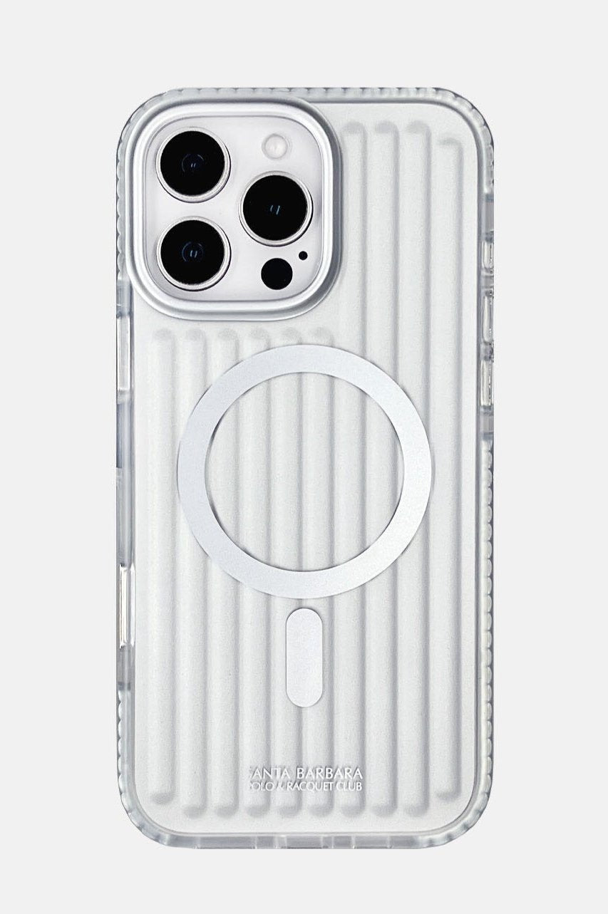 Protective Apple iPhone Back Cover - Santa Barbara Polo Jeremy Series Transparent Magsafe Case for iPhone 16 Pro (Clear Transparent)