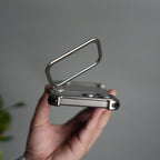 iPhone 17 Pro max 9-Shaped Frameless Metal Bumper Case with Hidden Lens Stand | Shockproof Aviation-Grade Alloy Frame