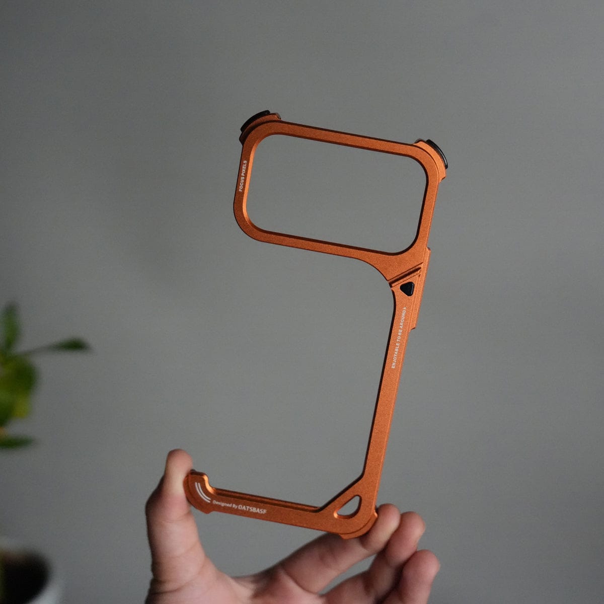 iPhone 17 Pro max 9-Shaped Frameless Metal Bumper Case with Hidden Lens Stand | Shockproof Aviation-Grade Alloy Frame