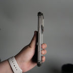 iPhone 17 Pro max 9-Shaped Frameless Metal Bumper Case with Hidden Lens Stand | Shockproof Aviation-Grade Alloy Frame