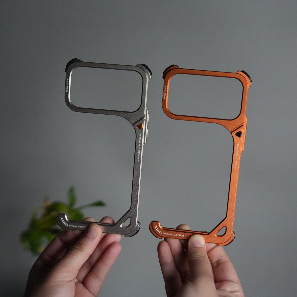 iPhone 17 Pro max 9-Shaped Frameless Metal Bumper Case with Hidden Lens Stand | Shockproof Aviation-Grade Alloy Frame
